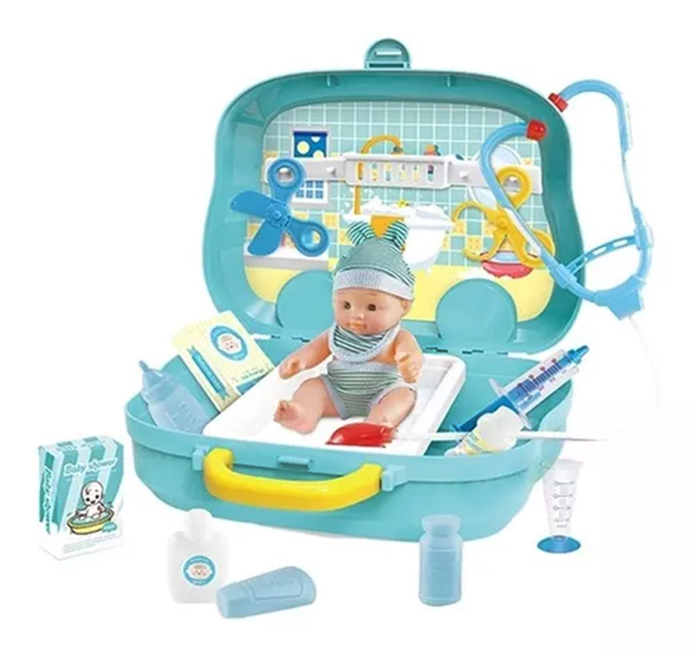 Jlg Importadora - Set De Maletin Doctor Con Muñeco Y 19 Accesorios