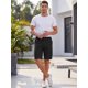thumbnail image 2 of INSPIRE CHIC Pantalones Cortos Cargo de Cintura Elástica con Múltiples Bolsillos para Senderismo y Pesca XL Negro, 2 of 5