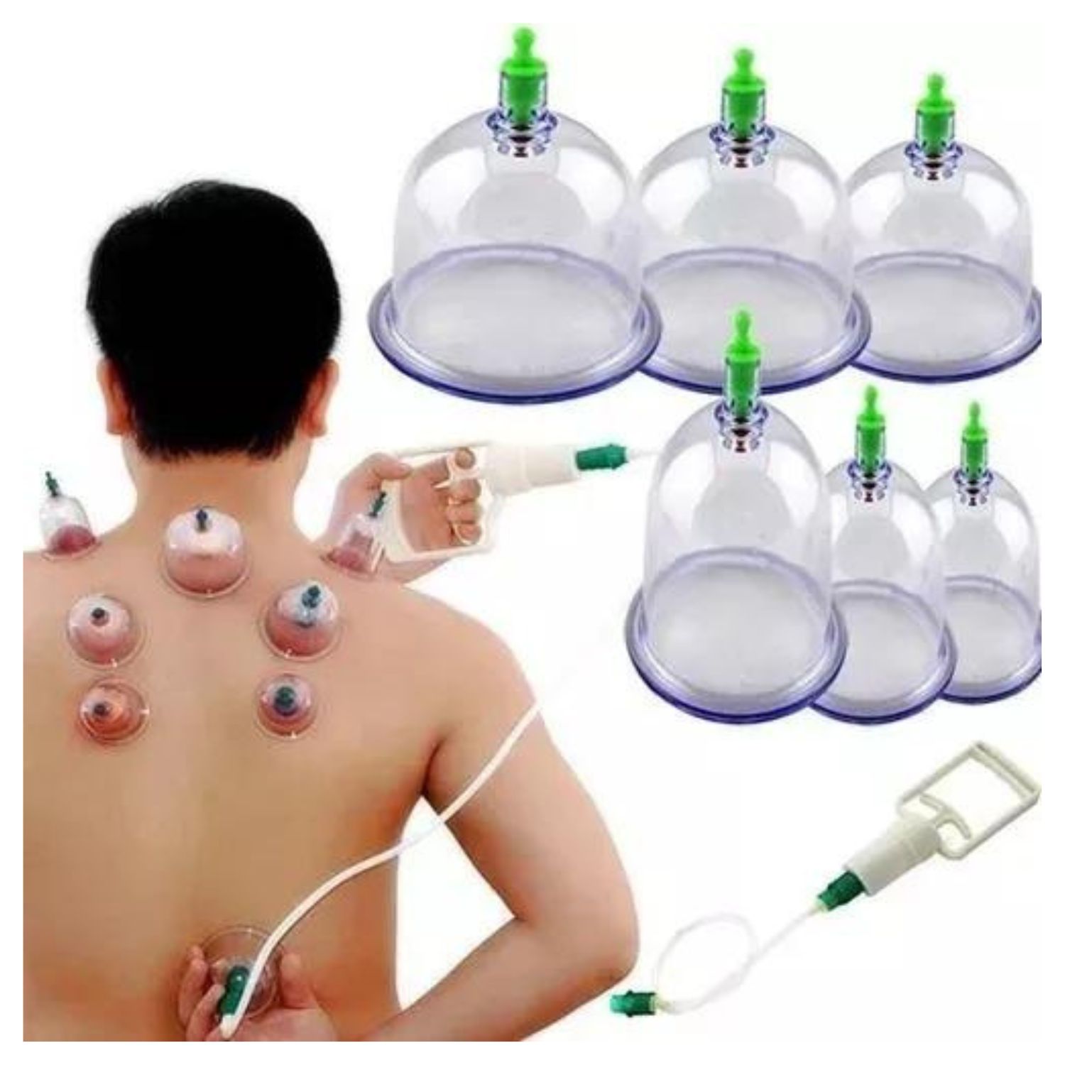 Genérico - Combo 12 Ventosas Succion Masajes Microcirculación Masaje Tonificador Circulacion Alivio Estress Am10