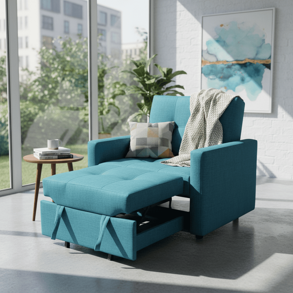 Camila Home - Sofá Cama Individual Camila 1 Plaza Reclinable 3 Posiciones