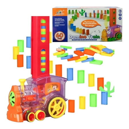 Juego Tren Domino Didactico Luces Sonido Niños 60 Pcs