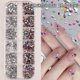 thumbnail image 1 of Xiao Hua Accesorios de Uñas Blancos + Color -1 set, Accesorios de Uñas 3D con Caja de Almacenamiento Compacta, Varias Formas y Tamaños de Arte de Uñas de Respaldo Plano con Pedrería Manualidades DIY, 1 of 5