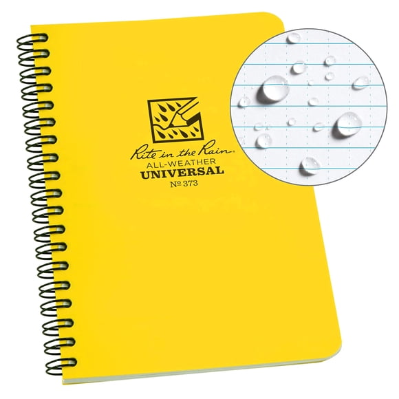 Libreta Rite in the Rain, 373 L, para todo clima, 11,7 x 18,4 cm, color amarillo