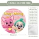 thumbnail image 2 of PINKFONG-theme Fitted Round Tablecloths Elastic Edged Table Covers Waterproof Table Cloth for Kitchen Holiday Party Tables Decor 120cm, 2 of 6