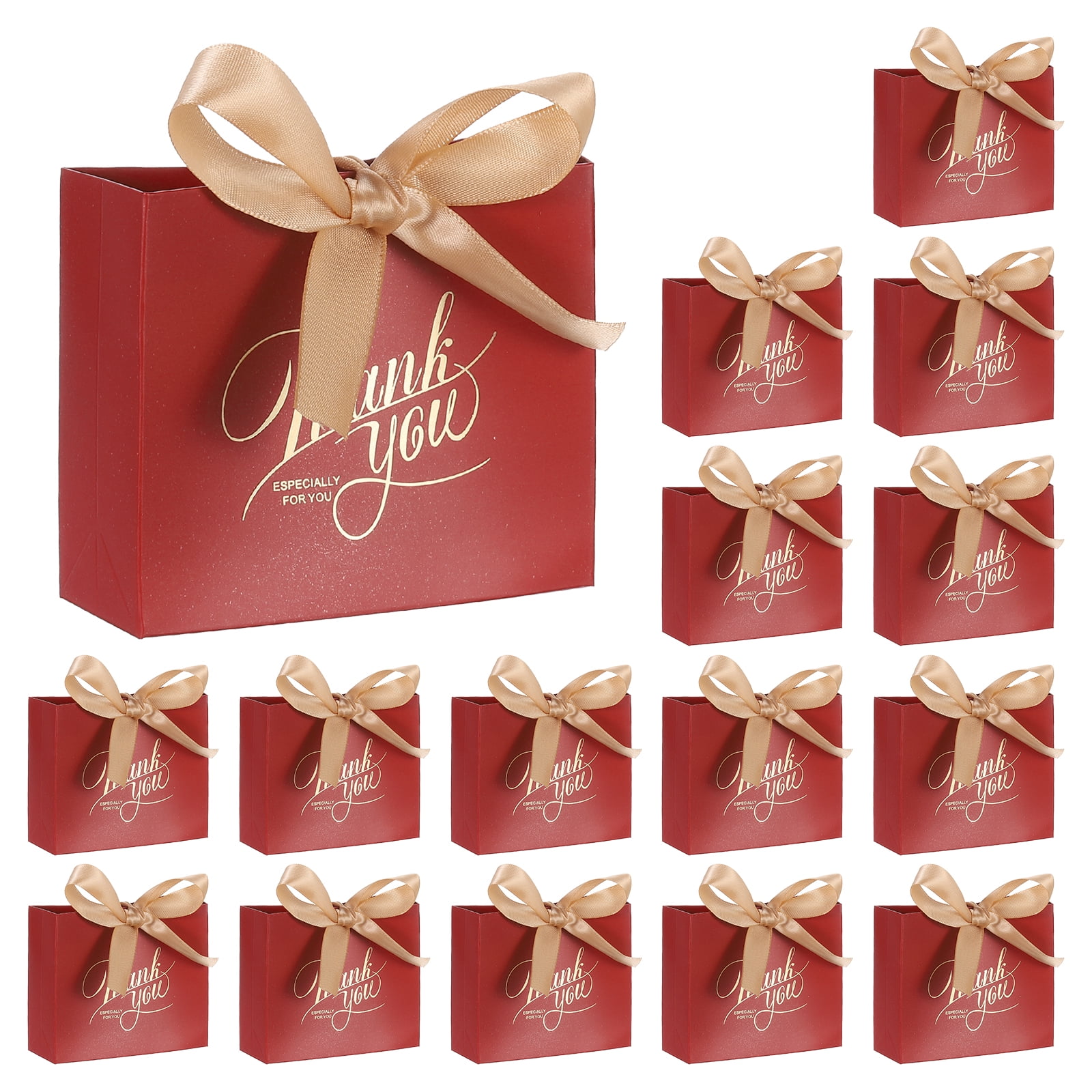 Bolsa De Regalo Uxcell Con Cinta Color Champán 16 Piezas