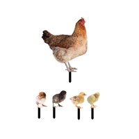 Ioensy - Escultura De Pollo Figuras De Gallina Jardín Decorativo Para Camino De Patio Trasero Al Aire Libre