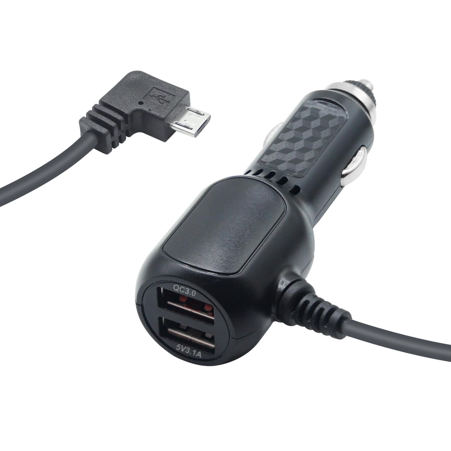 Maixbomr - Cable De Alimentación Micro Usb Para Cámara Dash Cam De 3,5 M Con Doble Puerto Usb De 12 A 24 V
