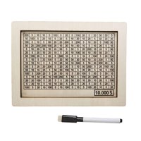 Magideal - Hucha De Madera Con Objetivo De Conteo Con Caja De Almacenamiento Para Mostrador, Hucha Con Exhibición De Portería De Ahorro, Hucha Para Niños Y Niñas 10000Usd