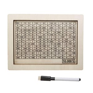 Magideal - Hucha De Madera Con Objetivo De Conteo Con Caja De Almacenamiento Para Mostrador, Hucha Con Exhibición De Portería De Ahorro, Hucha Para Niños Y Niñas 10000Usd