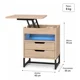 thumbnail image 3 of Velador Elevable Con Luz Y Echufe 2 Tiras 45x35x70cm Mate Madera, 3 of 8