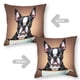 thumbnail image 2 of Boston Terrier Fundas de almohada de terciopelo con tema, regalos de funda de almohada, decoración para el hogar, cojín de lanzar, regalo de cumpleaños para fans y parejas. 45cm x 45cm., 2 of 6
