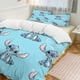 thumbnail image 3 of 3 Pieces Cartoon Stitch Bedding Comforter Set Full with 2 Pillowcases for Kids Teens Girls Women Microfiber Easy Wash Light Breathable Cozy White Base Bed Sheets, 3 of 5