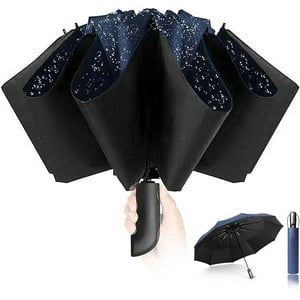 Veat00L - Paraguas Plegable,Sombrilla Para Protección Uv,10 Varillas A Prueba De Viento Mango Ergonómico Paraguas Compacto De Apertura Y Cierre Automático, Paraguas Plegable Portátil Fuerte Para Lluvia Y Sol