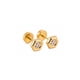 thumbnail image 1 of Aros Abridores Hexágonal 6 Mm Oro 18k Con Circón Blanco Blanco, 1 of 5