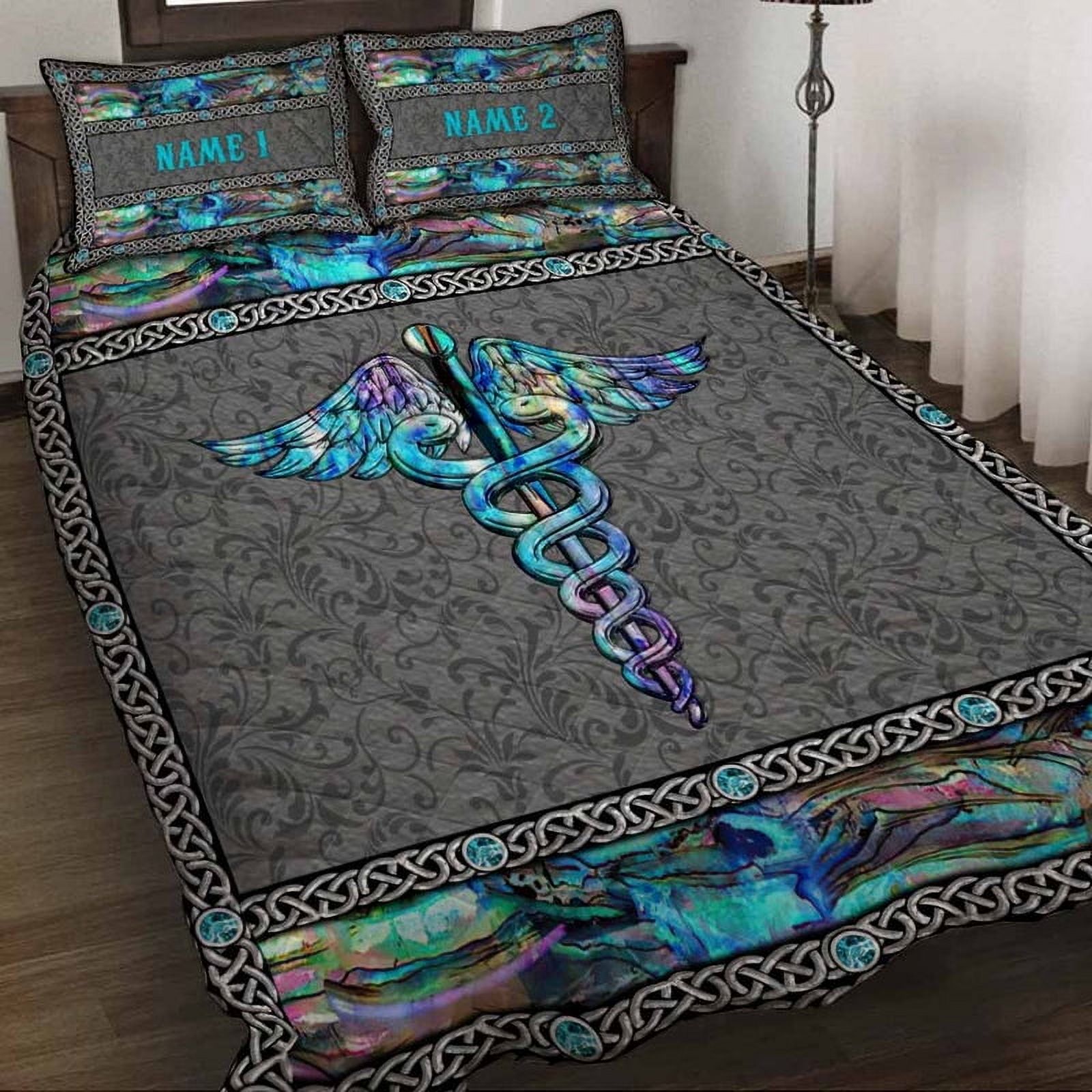 Milsleep - Love My Nurse - Juego De Edredón Personalizado De Enfermera