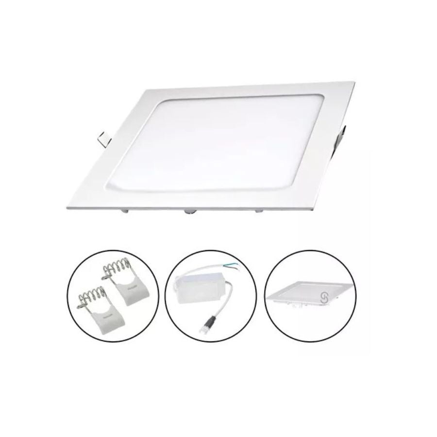 Click Ventas - Lampara Led Plafon Sobreponer Cuadrdado 24w Panel Luz Frio