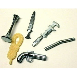 Juego De Mesa Clue Weapons Set De Repuesto (6) Pewter Hasbro