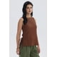 thumbnail image 2 of Polera Mujer Textura Abertura Café Oscuro, 2 of 4