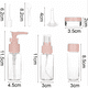 thumbnail image 2 of Juego de 11 botellas de viaje para artículos de tocador, tamaño viaje, a prueba de fugas, con bolsa con cremallera, para líquidos, loción, champú, crema y jabón., 2 of 5
