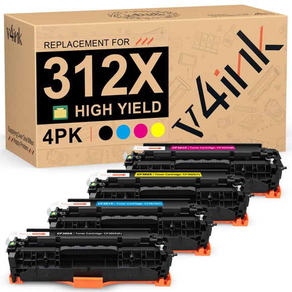 Cartucho de tóner v4ink 312X (paquete de 4) reacondicionado