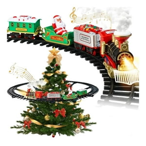 Fliperex - Tren Navideño Electrico Para Arbol Navidad Decorativo Pino Rojo