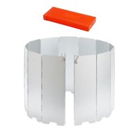 Ioensy - Parabrisas De Estufa Plegable Portátil Protección Contra El Viento Para Cocina Picnic Al Aire Libre Plata