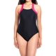 thumbnail image 1 of Traje de baño enterito deportivo con cierre negro y fucsia Talla S, 1 of 3