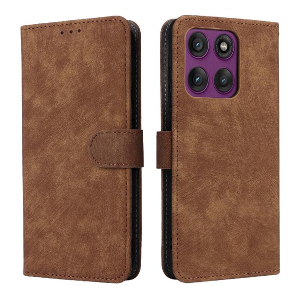 Funda Billetera para Motorola Moto Edge 60S Pro con Soporte - Cartera de Cuero con Ranuras Marrón