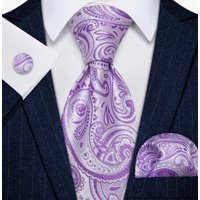 Riqui - Set Corbata, Pañuelo Y Colleras Violeta