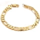 thumbnail image 1 of Pulsera de oro Opk Jewelry de 18 quilates con cadena de eslabones Figaro para hombre, 8,27 pulgadas, 1 of 7