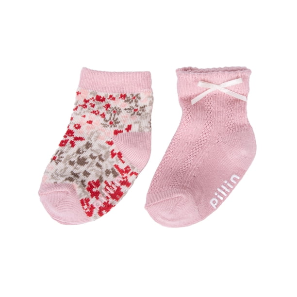 Pack 2 Calcetines Bebé Niña Algodón Floral Surtido