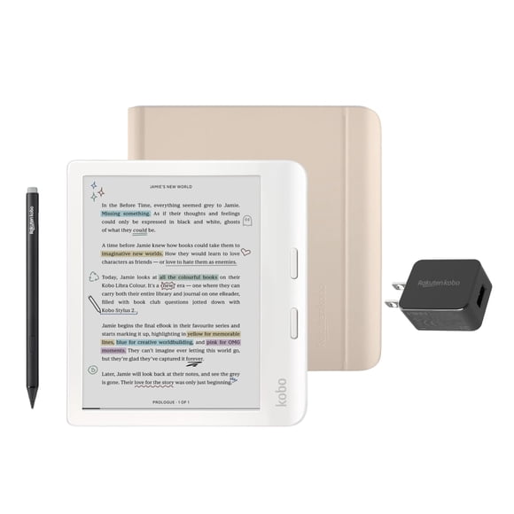 eReader Kobo Libra Colour Blanco Resistente al Agua 32GB Paquete