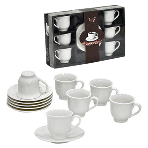 Muebles Santa Ana - Set 6 Tazas Café Chico White
