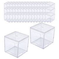 Bothyi - 50X Vitrina De Acrílico Transparente 3.3X3.3X3.3Cm Caja Pequeña De Dulces Para Manualidades De Muñecas