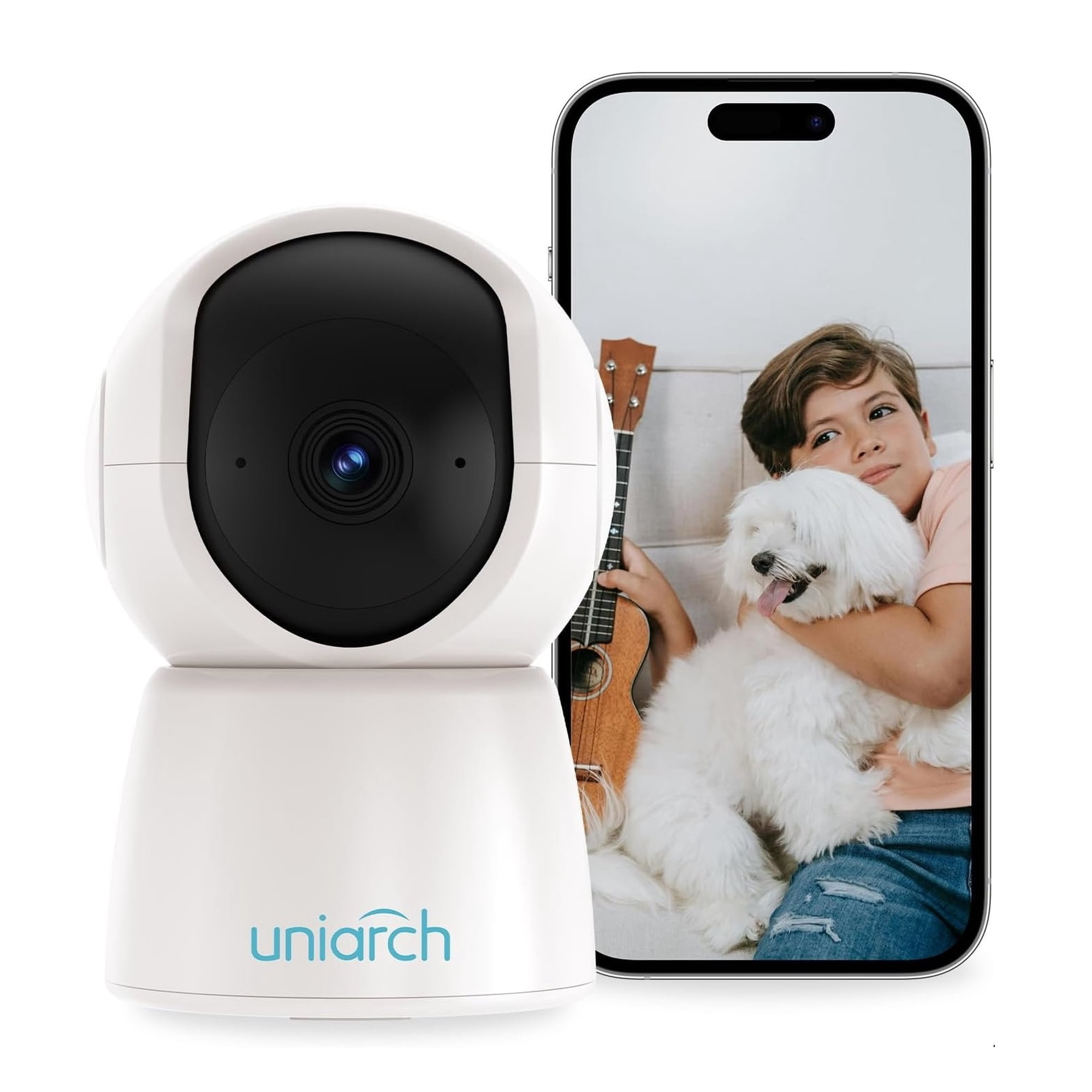 Uniarch - Cámara De Vigilancia Wifi 360° 3mp Audio Bidireccional