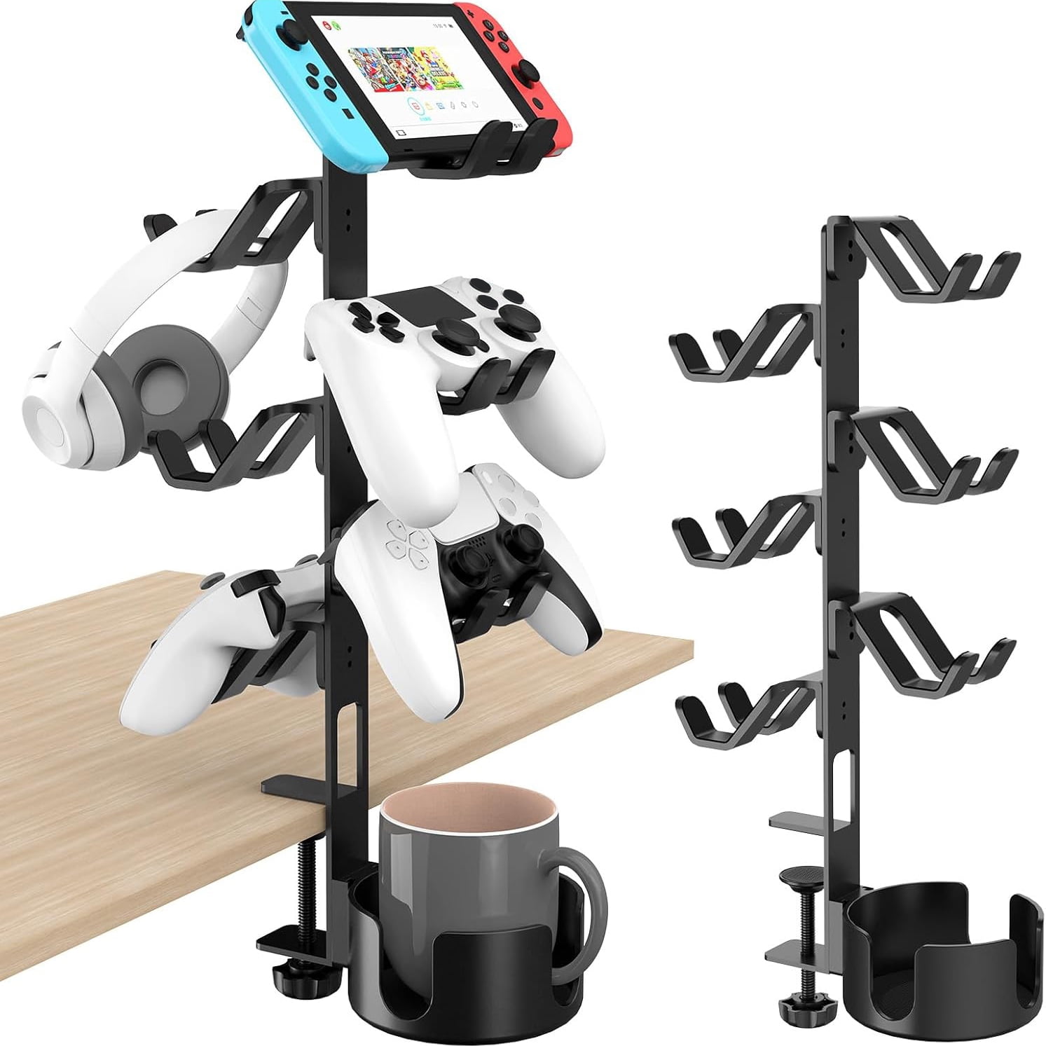 Genérico - Soporte De Controlador De 3 Niveles Con Soporte Universal Para Auriculares Para Escritorio Compatible Con Organizador De Controladores De Xbox/ps5/ps4/switch