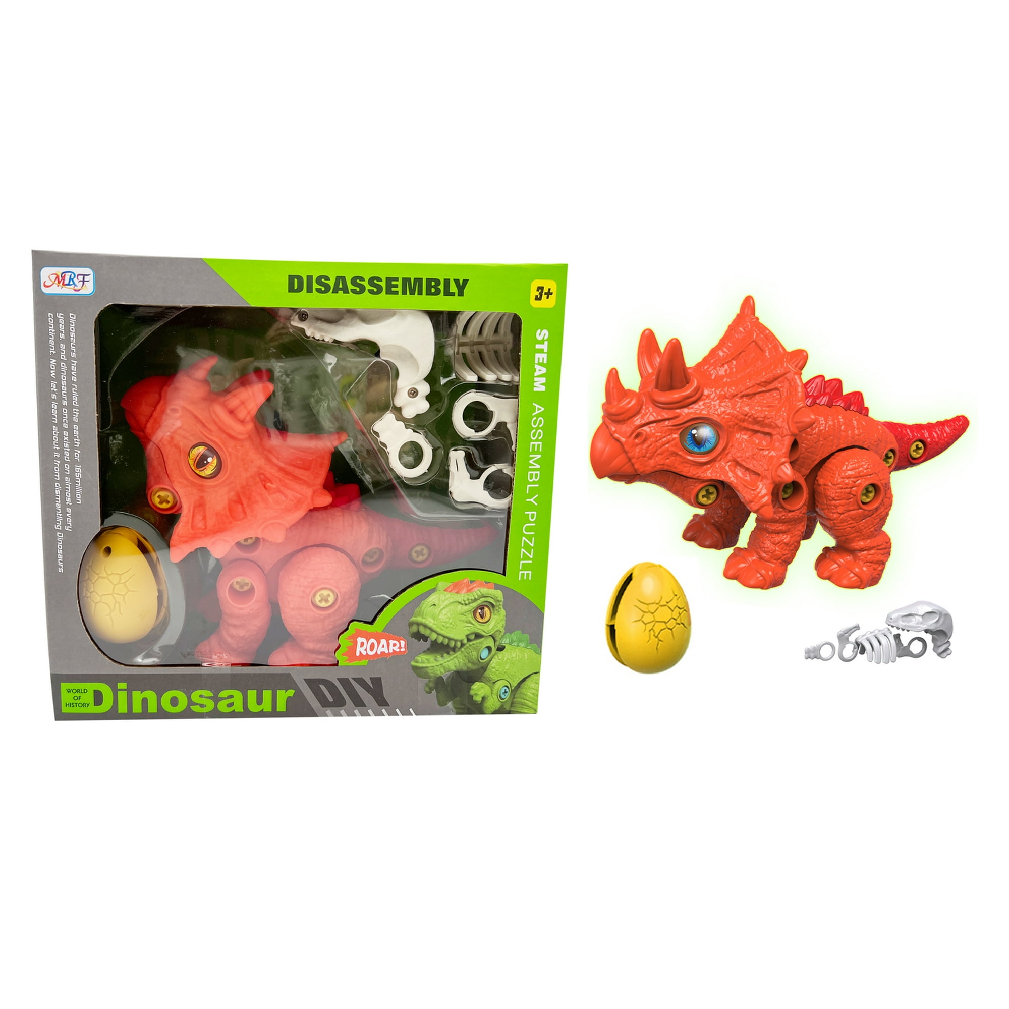 Juguete Dinosaurio Naranjo Armable - Toyng