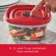 thumbnail image 5 of Set de almacenamiento de alimentos Rubbermaid, 16 piezas, plástico sin BPA, rojo, 5 of 6