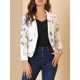 thumbnail image 5 of INSPIRE CHIC Chaqueta de regreso a clases para mujer, blazer abierto, traje corto de verano para el trabajo, blanco-floral XS, 5 of 7