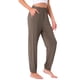 thumbnail image 4 of INSPIRE CHIC Pantalones de pijama para mujer, suaves y cómodos, pantalones de pijama, pantalones de descanso, ropa de dormir con bolsillo, L Marrón, 4 of 6