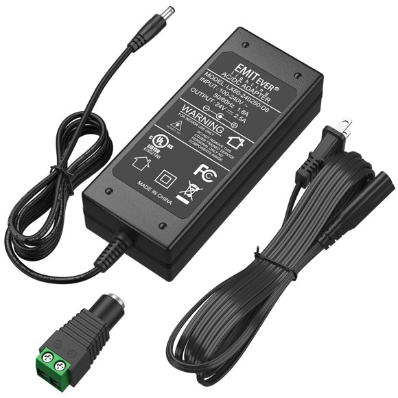 Fuente de alimentación: adaptador de corriente LED EMITEVER de 24 V y 60 W con certificación UL