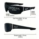 thumbnail image 4 of Gafas de sol Locs 9054 con montura mate negra de goma, 4 of 9