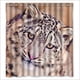 thumbnail image 1 of Cortina de ducha con diseño de leopardo de las nieves, juego de cortinas de baño con ganchos, tamaño 66 x 72 pulgadas, 1 of 3