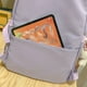 thumbnail image 3 of Kawaii Plaid Bunny Ears Backpack, Cute Preppy Style Laptop Schoolbag, Large Capacity Travel Rucksack With Pendant & Badge, 3 of 4