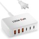 thumbnail image 1 of Cargador Gomarty de 130 W GaN con estación de carga USB-C de 6 puertos, 1 of 6