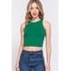 thumbnail image 1 of Saronite Top Corto Básico de Tirantes con Cuello Halter, Verde Oscuro (para Mujer), 1 of 4