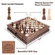 thumbnail image 3 of Juego de ajedrez AMEROUS magnético de madera con tablero de nogal, 32 piezas, 3 of 8