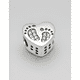 thumbnail image 3 of Charm plata 925 corazon patitas bebe brillantes dije, 3 of 3