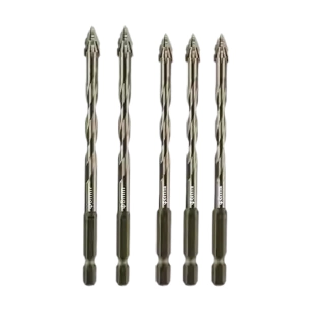 5x brocas excéntricas de diente de de cuatro flautas, brocas para el hogar, brocas excéntricas dentadas de cuatro bordes, vástago hexagonal par
