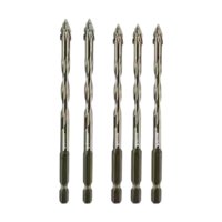 Magideal - 5X Brocas Excéntricas De Diente De De Cuatro Flautas, Brocas Para El Hogar, Brocas Excéntricas Dentadas De Cuatro Bordes, Vástago Hexagonal Par